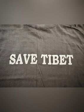 Black "SAVE TIBET" Graphic Tee